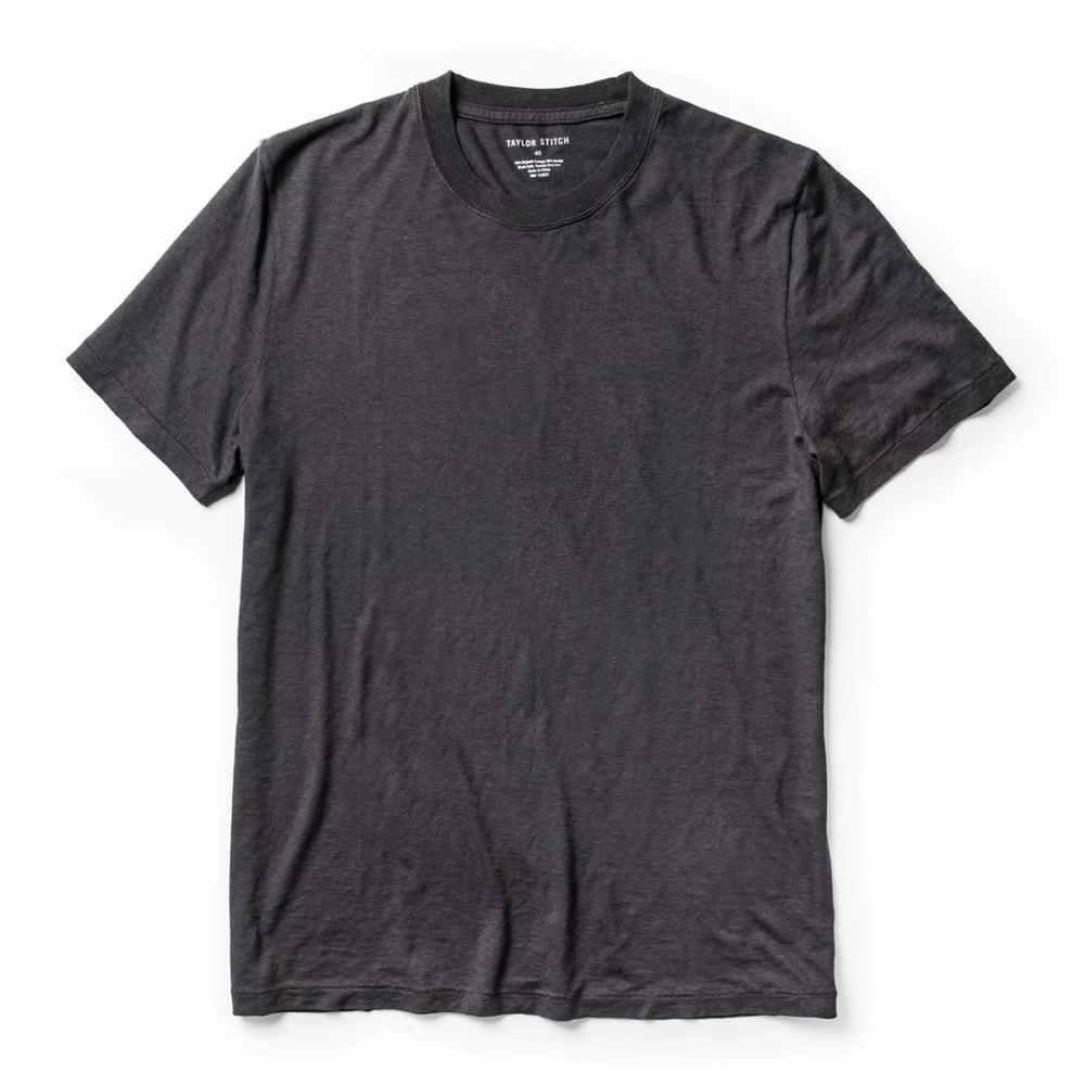 Taylor Stitch cotton hemp tee, size medium, faded black